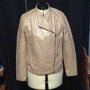 Faux leather biker jacket